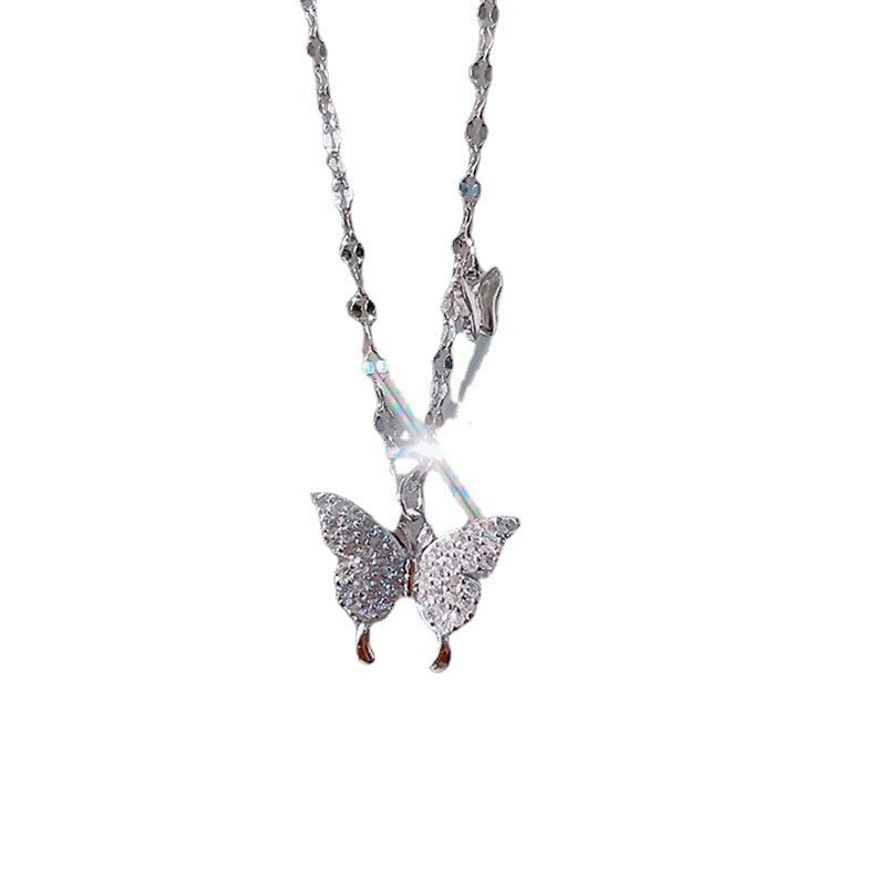 Wholesale 925 Sterling Silver Haoshi Butterfly Necklace